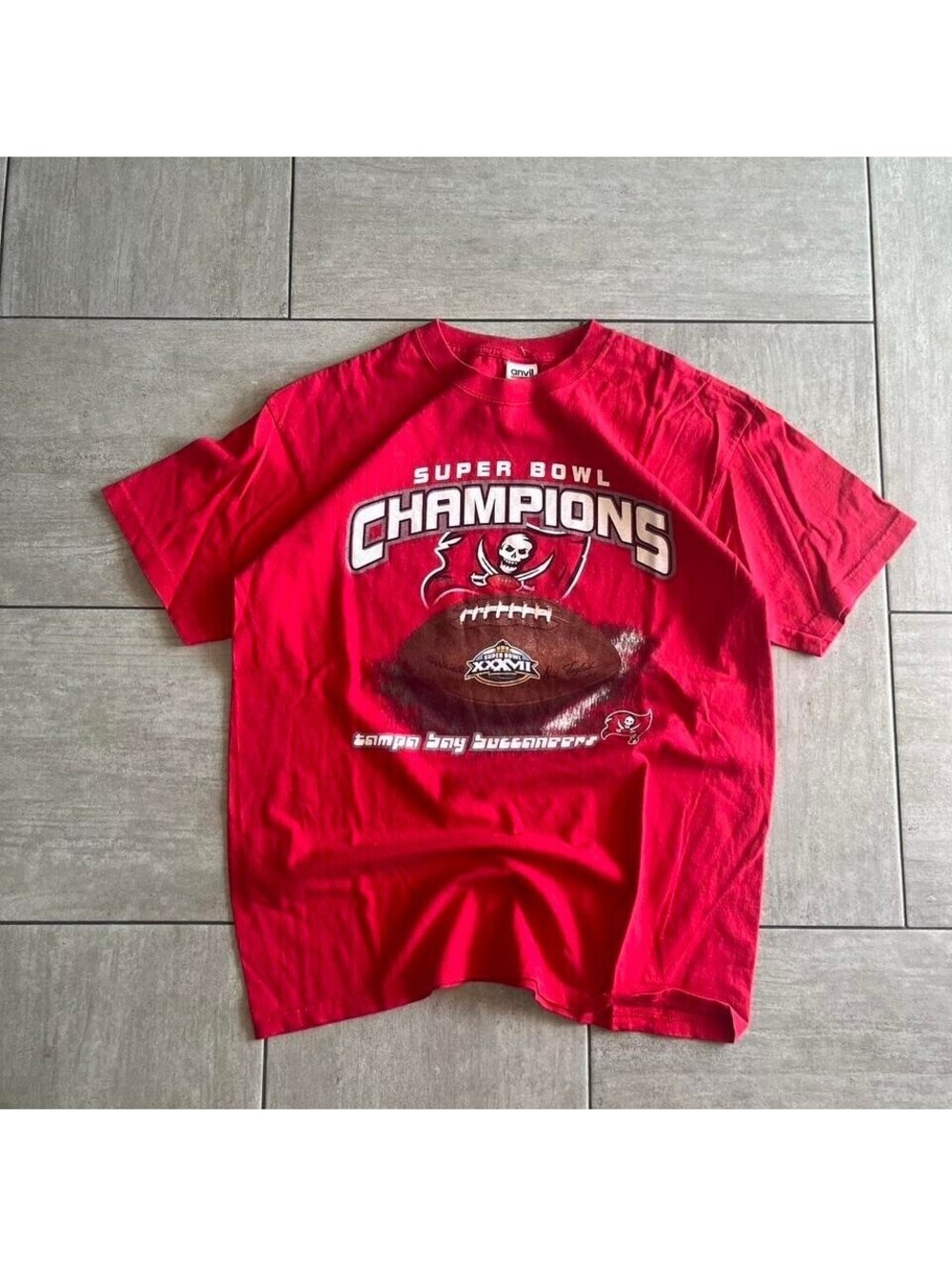 Anvil Tampa Bay Buccaneers Super Bowl XXXVII Champions  Tee